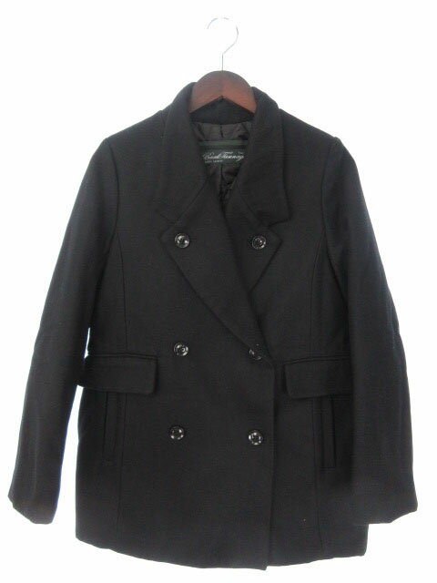 【中古】バークタンネイジ BARK TANNAGE コート キルティング ダブル ウール 36 紺 ネイビー /mi レディース 【ベクトル 古着】 180216 ブランド古着ベクトルプレミアム店