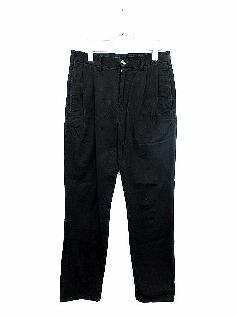 【中古】アメリカンラグシー AMERICAN RAG CIE パンツ テーパード タック 1 黒 ブラック /ka レディース 【ベクトル 古着】 180216 ブランド古着ベクトルプレミアム店