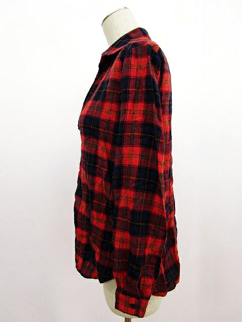 【中古】メルローズ MELROSE CLAIRE カットソー チェック スキッパー 長袖 赤 レッド レディース 【ベクトル 古着】 170318 ブランド古着ベクトルプレミアム店 auc-vector-20745397 ブランド古着の買取販売ベクトル サンプル画像2