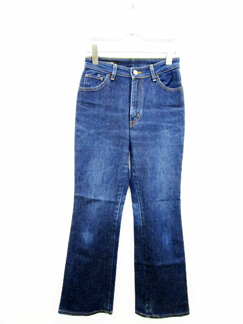 【中古】サムシング something EDWIN パンツ ジーンズ デニム ストレート USED加工 ストレッチ 29 青 ブルー レディース 【ベクトル 古着】 170403 ブランド古着ベクトルプレミアム店