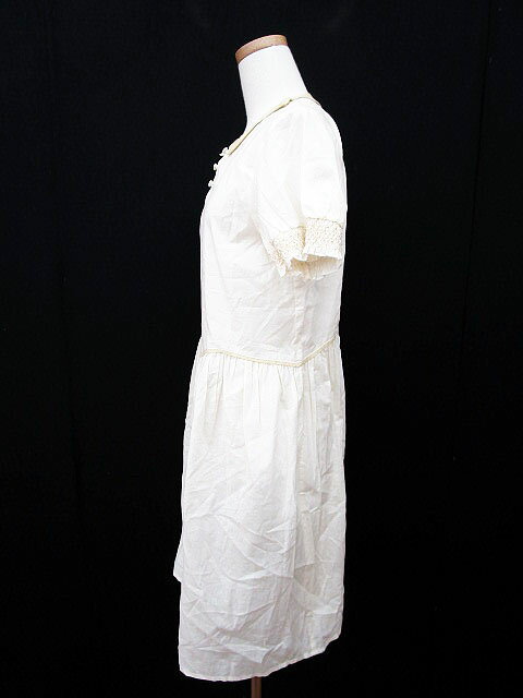 【中古】未使用品 フィルヴィー pilvee ワンピース ひざ丈 半袖 M 白 ホワイト 【ベクトル 古着】 170417 ブランド古着ベクトルプレミアム店