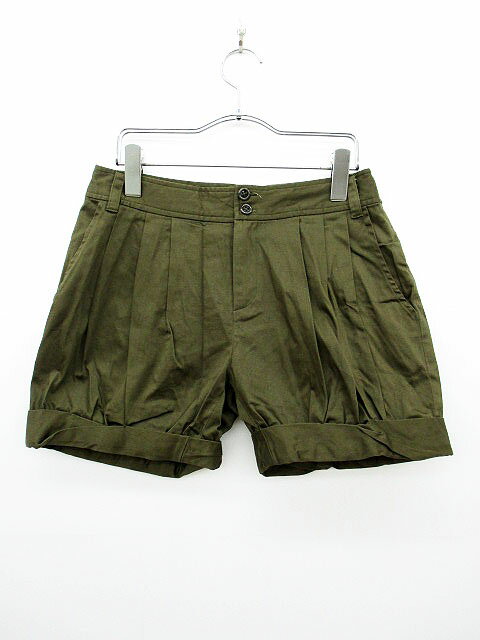 【中古】シンシア cynthia パンツ ショート 無地 M 緑 グリーン レディース 【ベクトル 古着】 170426 ブランド古着ベクトルプレミアム店