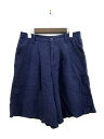 【中古】ニコアンド Niko and.. パンツ ハーフ ショート 麻混 リネン混 紺 ネイビー /AO レディース 【ベクトル 古着】 170919 ブランド...