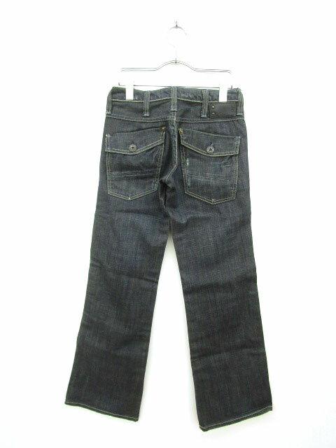 【中古】ジースターロウ G-Star RAW 3301 パンツ デニム ジーンズ ストレート ウォッシュ加工 W24 青 ブルー /nn レディース 【ベクトル 古着】 180219 ブランド古着ベクトルプレミアム店