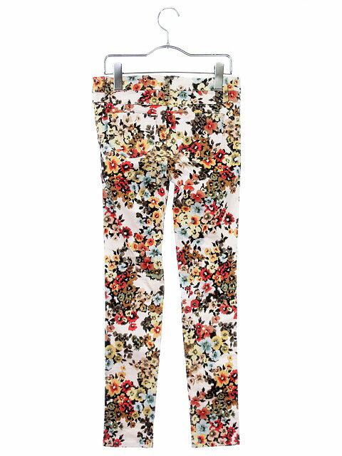 【中古】アーバンリサーチ URBAN RESEARCH パンツ スキニー 花柄 S オレンジ ベージュ /ew レディース 【ベクトル 古着】 180223 ブランド古着ベクトルプレミアム店