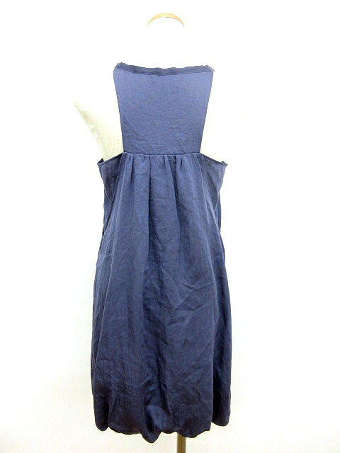 【中古】シップス SHIPS ワンピース ひざ丈 バルーン ノースリーブ タック 青 ブルー /yo レディース 【ベクトル 古着】 180228 ブランド古着ベクトルプレミアム店