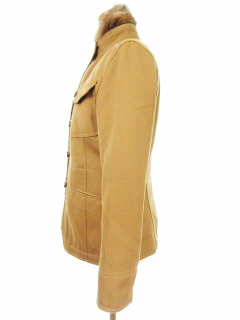 【中古】マカフィー MACPHEE トゥモローランド ジャケット ブルゾン ショート スタンドカラー ライナー ファー 38 茶 ブラウン ays レディース 【ベクトル 古着】 180327 ブランド古着ベクトルプレミアム店