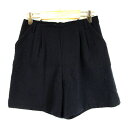 【中古】アーバンリサーチ ドアーズ URBAN RESEARCH DOORS パンツ ショートパンツ ウール混 ネイビー 紺 36 レディース 【ベクトル 古着...