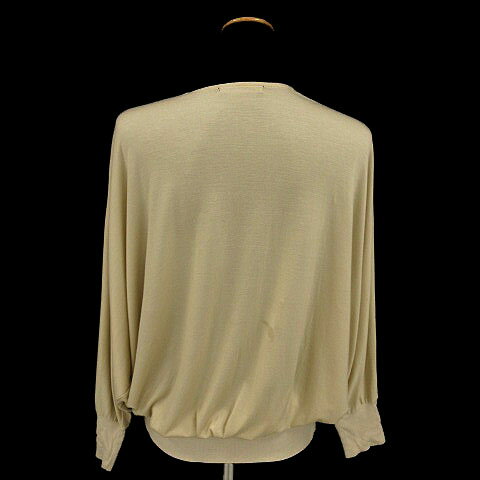 【中古】アクタークローゼット actor closet カットソー ドルマンスリーブ シルク混 日本製 ベージュ M-L レディース 【ベクトル 古着】 180802 ベクトル店