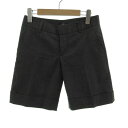 【中古】イネド INED パンツ ショートパンツ 裾ダブル ウール混 グレー 7 レディース 【ベクトル 古着】 230716