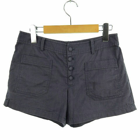Linen, Hemp - 【中古】ミスティック mystic ショートパンツ コットン リネン調 ブルーグレー 1 レディース 【ベクトル 古着】 181006 ベクトル店