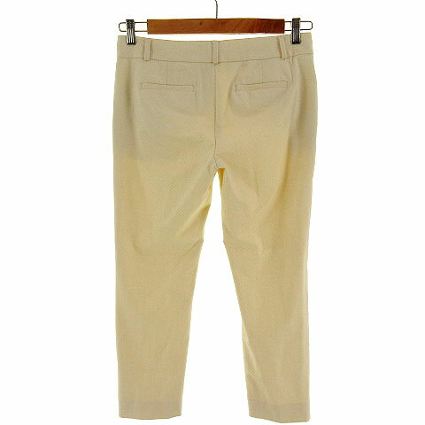 【中古】バナナリパブリック BANANA REPUBLIC パンツ クロップド ストレッチ 総柄 ベージュ ホワイト 白 4 レディース 【ベクトル 古着】 190313 ブランド古着ベクトルプレミアム店 3