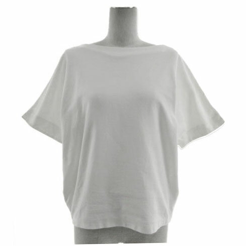 【中古】オペークドットクリップ OPAQUE.CLIP カットソー スラッシュドネック 半袖 コットン ホワイト 白 M レディース 【ベクトル 古着】 240216