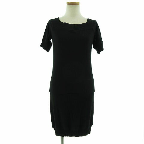 【中古】 パトリツィアペペ PATRIZIA PEPE チュニック 半袖 ニット ブラック 黒 U レディース 【ベクトル 古着】 190605 【中古】 パトリツィアペペ PATRIZIA PEPE チュニック 半袖 ニット ブラック 黒 U レディース 【ベクトル 古着】 190605