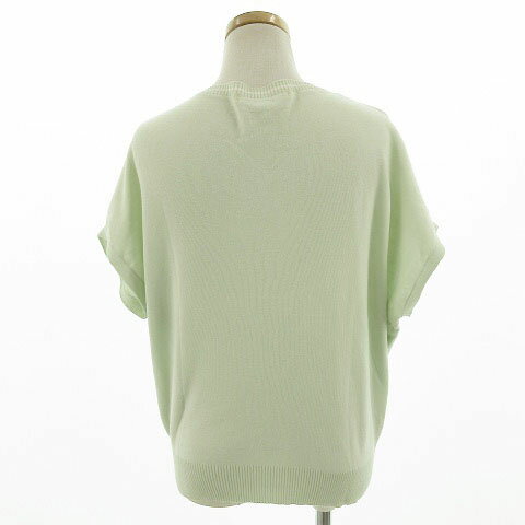 【中古】アーバンリサーチ URBAN RESEARCH ニット 半袖 Vネック コットン グリーン系 薄緑 ONE SIZE レディース 【ベクトル 古着】 190628 ベクトルプレミアム店