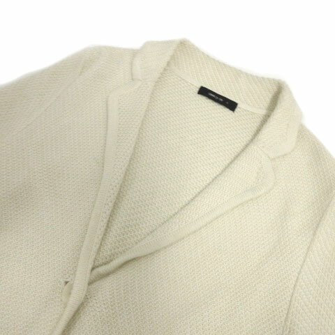 【中古】コムサイズム COMME CA ISM ジャケット ニット テーラードカラーアイボリー F レディース 【ベクトル 古着】 230628
