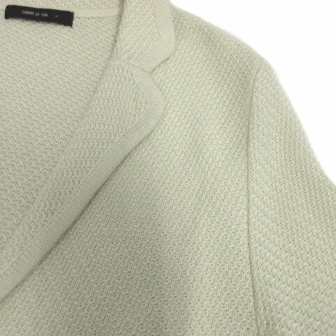 【中古】コムサイズム COMME CA ISM ジャケット ニット テーラードカラーアイボリー F レディース 【ベクトル 古着】 230628