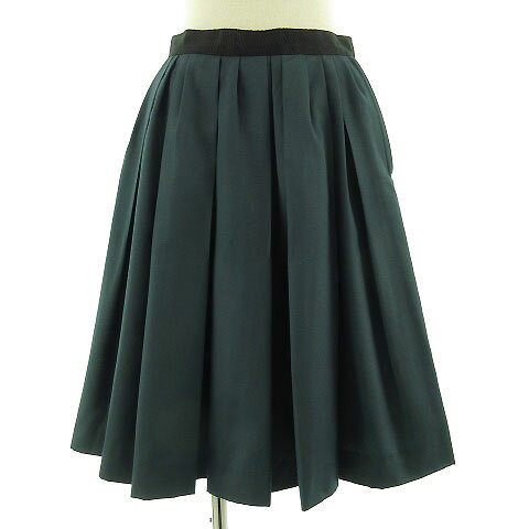 【中古】アイボリーコート ivory court スカート ミディ丈 フレアー グリーン 緑 38 レディース 【ベクトル 古着】 190925 ベクトルプレミ...