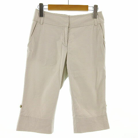 【中古】自由区 オンワード樫山 パンツ ハーフパンツ ストレッチ ベージュ 36 レディース 【ベクトル 古着】 191011 ベクトルプレミアム店