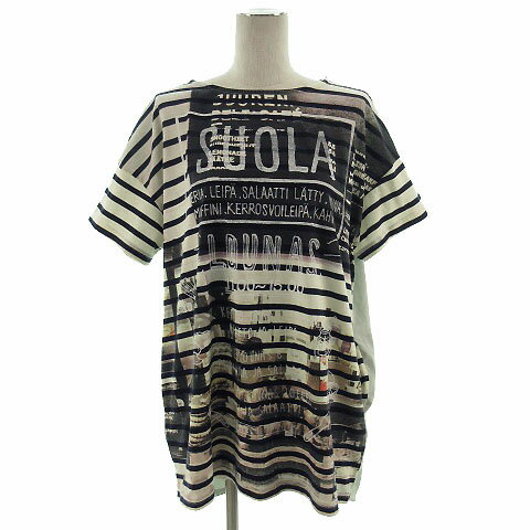 【中古】リベットアンドサージ RIVET&SURGE カットソー 半袖 ボーダー 切替え マルチカラー F レディース 【ベクトル 古着】 211211