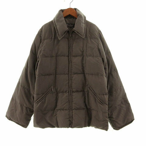 【中古】マックスマーラ ウィークエンドライン MAX MARA WEEKEND LINE ダウンジャケット ステンカラー ジップアップ グレー系 40 レディース 【ベクトル 古着】 220914