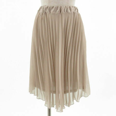 【中古】ナチュラルビューティーベーシック NATURAL BEAUTY BASIC スカート ミディ丈 プリーツ フレアー ベージュ M レディース 【ベクトル 古着】 200428 ベクトルプレミアム店