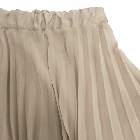 【中古】ナチュラルビューティーベーシック NATURAL BEAUTY BASIC スカート ミディ丈 プリーツ フレアー ベージュ M レディース 【ベクトル 古着】 200428 ベクトルプレミアム店