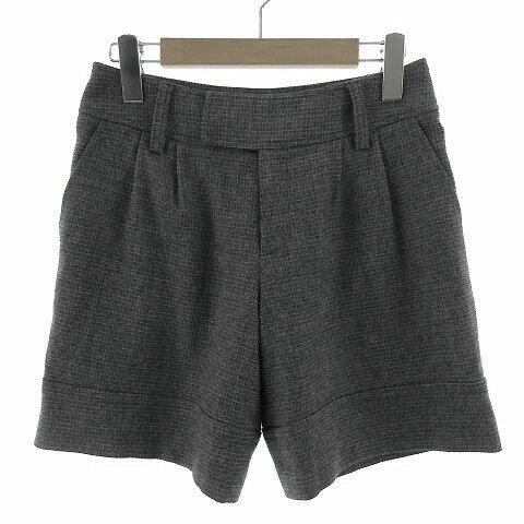 Wool - 【中古】ミスジェイ MISS J パンツ ショートパンツ ツイード タック入り ウール混 グレー 38 レディース 【ベクトル 古着】 200517 ベクトルプレミアム店