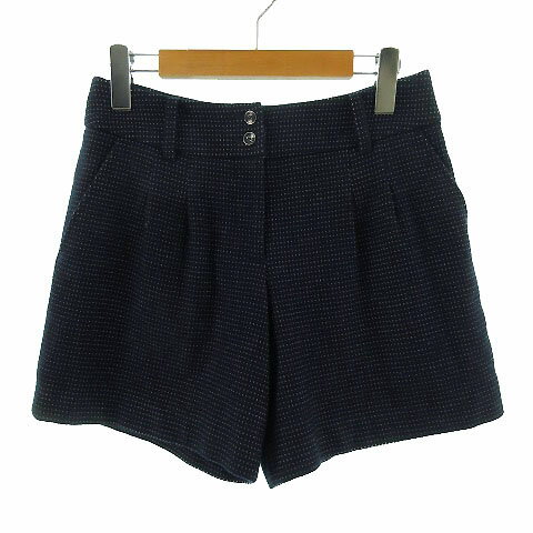 Wool - 【中古】ミスジェイ MISS J パンツ ショートパンツ 水玉 ドット タック入り アンゴラ混 ネイビー 紺 ホワイト 白 38 レディース 【ベクトル 古着】 200518 ベクトルプレミアム店
