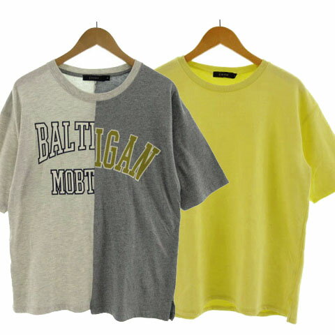 【中古】レイジブルー RAGEBLUE Tシャツ 2枚セット 半袖 ひび割れプリント グレー M スウェット 半袖 イエロー 黄色 M メンズ 【ベクトル 古着】 200807 ベクトルプレミアム店 【中古】レイジブルー RAGEBLUE Tシャツ 2枚セット 半袖 ひび割れプリント グレー M スウェット 半袖 イエロー 黄色 M メンズ 【ベクトル 古着】 200807 ベクトルプレミアム店
