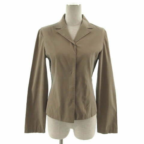 【中古】ボールジー BALLSEY トゥモローランド スーツ スカートスーツ セットアップ 上下セット ジャケット テーラードカラー スカート ミディ丈 日本製 シルク混 タマムシ調 ブラウン 茶 38 レディース 【ベクトル 古着】 220523