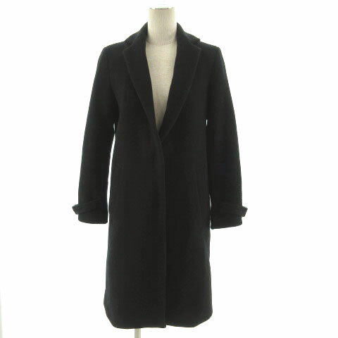 【中古】アナカ Unaca コート チェスターコート シングル ウール混 ブラック 黒 38 レディース 【ベクトル 古着】 201030 ベクトルプレミアム店