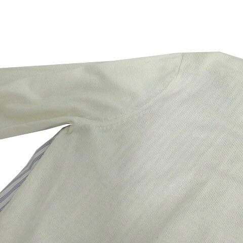 【中古】グローバルワーク GLOBAL WORK ニット 切替え 長袖 オフ白 ストライプ ホワイト 白 ブルー 青 シルバー M レディース 【ベクトル 古着】 240322 auc-vector-19720027 ブランド古着の買取販売ベクトル サンプル画像3