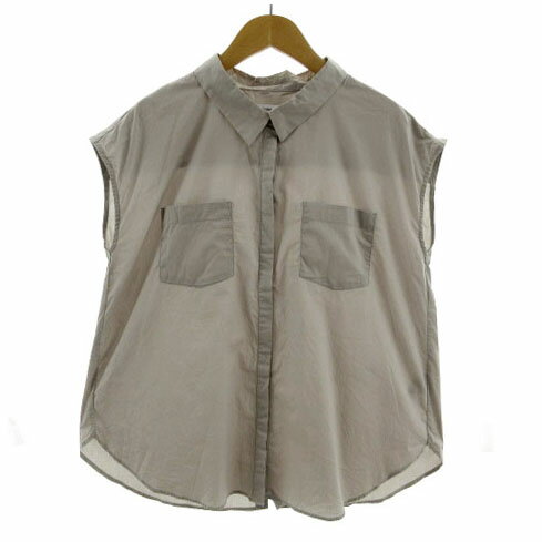 【中古】グローバルワーク GLOBAL WORK シャツ フレンチスリーブ バックボタンダウン コットン混 グレージュ M レディース 【ベクトル 古着】 240322 auc-vector-19720028 ブランド古着の買取販売ベクトル パッケージ画像