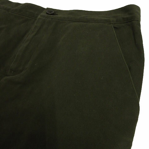 【中古】ユノートル une autre スカート ひざ丈 ストレッチ コットン混 オリーブ カーキ レディース 【ベクトル 古着】 210314