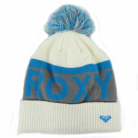 【中古】ロキシー ROXY ニットキャップ ニット帽 ボンボン ロゴ刺繍 配色 オフ白 グレー ブルー 青 レディース 【ベクトル 古着】 240317 【中古】ロキシー ROXY ニットキャップ ニット帽 ボンボン ロゴ刺繍 配色 オフ白 グレー ブルー 青 レディース 【ベクトル 古着】 240317
