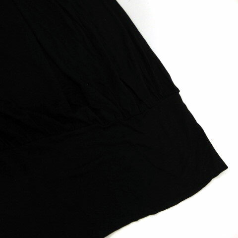 【中古】アンドバイピー&ディー ピンキー&ダイアン & by P&D チュニック Uネック 五分袖 ベルスリーブ シンプル ブラック 黒 38 レディース 【ベクトル 古着】 210901