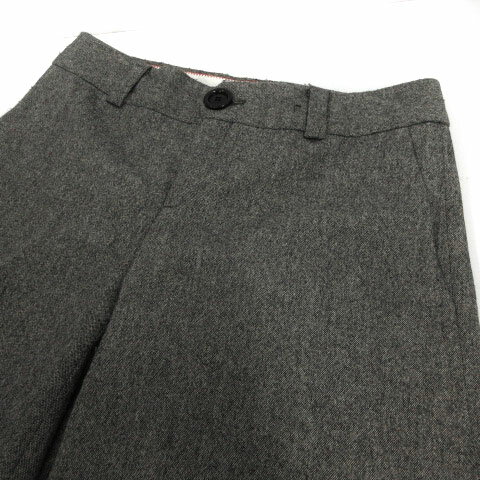 【中古】バナナリパブリック BANANA REPUBLIC パンツ ハーフパンツ ウール混 ツイード グレー ブラック 黒 2 レディース 【ベクトル 古着】 211224