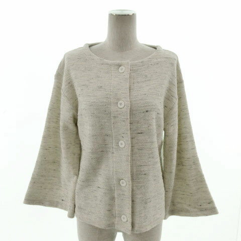 【中古】SPOOL by B&H カーディガン 長袖 コットン アイボリー ブラック 黒 F レディース 【ベクトル ..