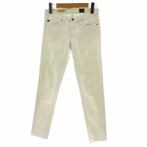 【中古】エージー AG ジーンズ デニム the Stilt Roll-Up スキニー シンプル コットン混 汚れ加工 オフ白 24R レディース 【ベクトル 古着】 211004 【中古】エージー AG ジーンズ デニム the Stilt Roll-Up スキニー シンプル コットン混 汚れ加工 オフ白 24R レディース 【ベクトル 古着】 211004