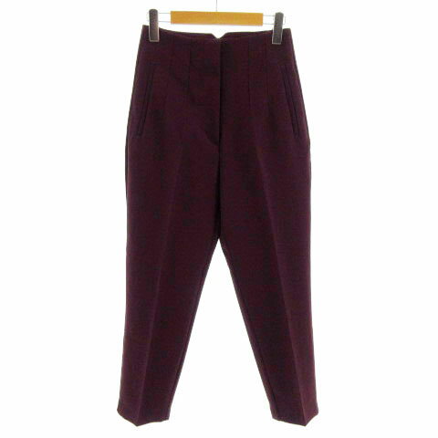 【中古】ザラ ZARA パンツ ペグトップ テーパード パープル系 紫系 あずき色 S レディース 【ベクトル ..