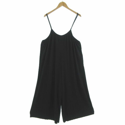 【中古】フリーズマート Free's Mart オールインワン ワイドパンツ プリーツ ブラック 黒 F レディース 【ベクトル 古着】 220629