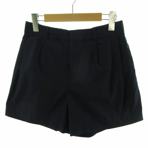 Linen, Hemp - 【中古】フレームワーク Framework パンツ ショートパンツ ジップフライ 日本製 無地 シンプル ネイビー 紺 38 レディース 【ベクトル 古着】 220125