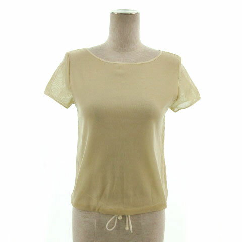 【中古】ロイスクレヨン Lois CRAYON カットソー 半袖 シースルー 日本製 アイボリー M レディース 【ベクトル 古着】 220628