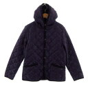 【中古】スモックショップ THE SMOCK SHOP ジャケット フーディー キルティング パイピング パープル 紫 ネイビー 紺 S レディース 【ベクトル 古着】 220718