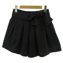 【中古】ブギウギ BOOGIE WOOGIE パンツ キュロット ショートパンツ リボン ブラック 黒 38 レディース 【ベクトル 古着】 220218