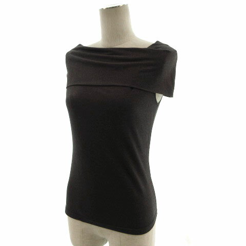 【中古】スチェッソ SUTSESO ニット カットソー ノースリーブ シンプル ブラウン 茶 レディース 【ベクトル 古着】 220221