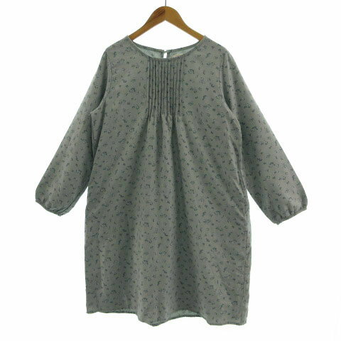 【中古】ショコラフィネローブ chocol raffine robe ワンピース ひざ丈 長袖 花柄 ブルー系 青緑 マルチカラー F レディース 【ベクトル 古着】 220408 【中古】ショコラフィネローブ chocol raffine robe ワンピース ひざ丈 長袖 花柄 ブルー系 青緑 マルチカラー F レディース 【ベクトル 古着】 220408