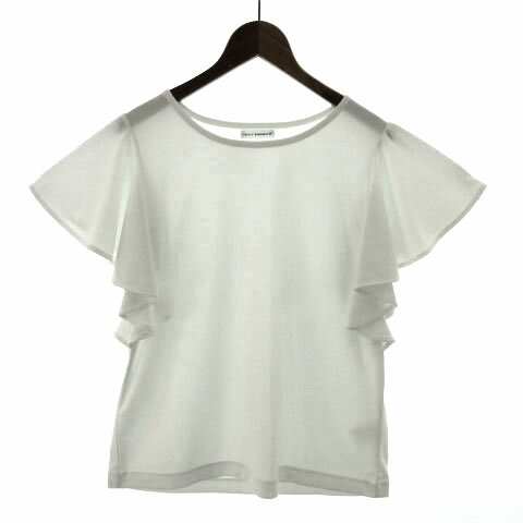【中古】アー・ヴェ・ヴェスタンダード ミッシェルクラン a.v.v standard カットソー 半袖 フリルスリーブ ホワイト 白 M レディース 【ベクトル 古着】 220417