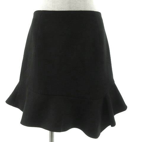 【中古】ザラ ベーシック ZARA BASIC スカート ひざ丈 裾フレア ブラック 黒 S レディース 【ベクトル 古着】 220824